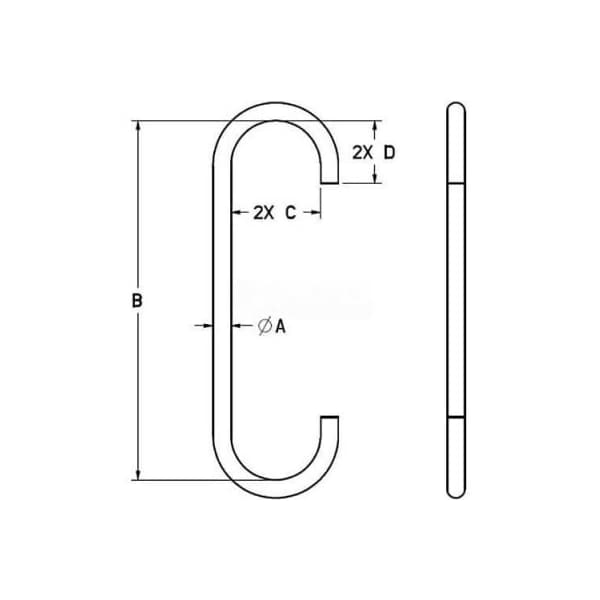 Machining & Welding By Olsen M&W 1" Style C S-hook 14215 - main